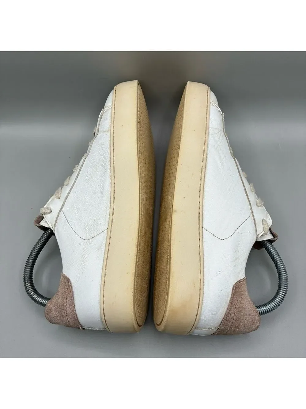 AllSaints Shana Low Top Sneakers Women’s 9 White Leather Lace Up Shoes WF657X